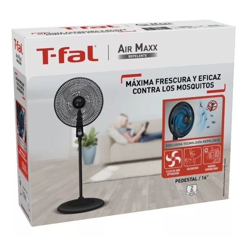 Ventilador de Pedestal T-fal 16 Pulgadas Negro ... image number null