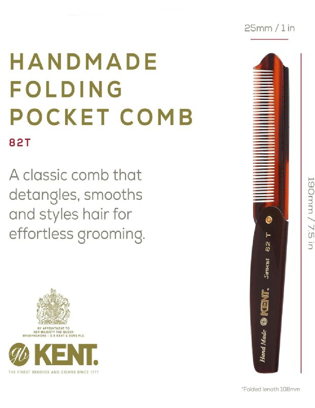 Kent 82 T Peine De Bolsillo Plegable Corte Fino... image number null