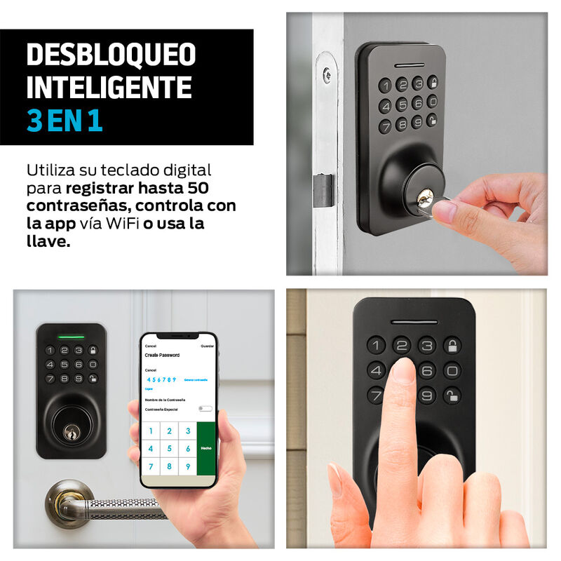 Cerradura Inteligente para Exterior 3 en 1: App... image number null