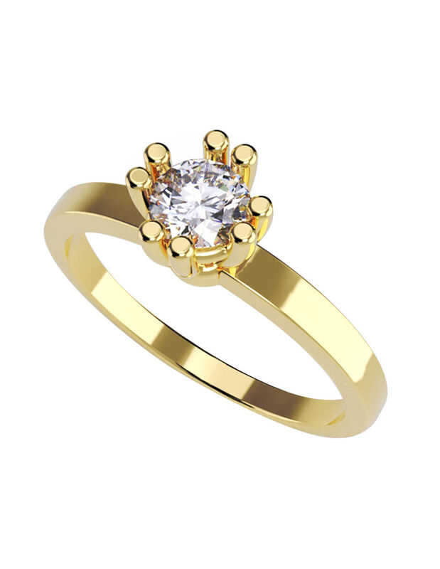 Anillo de Compromiso en Oro Amarillo 14K con Ci... image number null