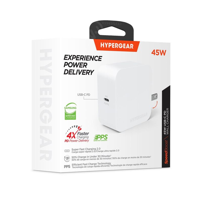 Cargador r&aacute;pido AC HYPERGEAR USB-C PD 45W PPS u... image number null