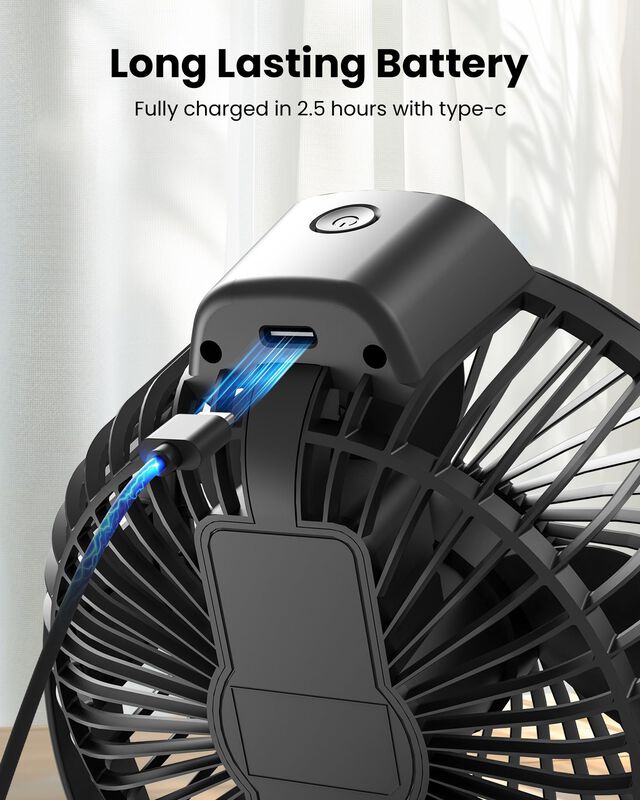 Ventilador Port&aacute;til Con Clip Koonie, Bater&iacute;a Us... image number null
