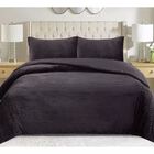 Edredon Doble Vista Flannel Jaquard y Liso tama&ntilde;o King Size