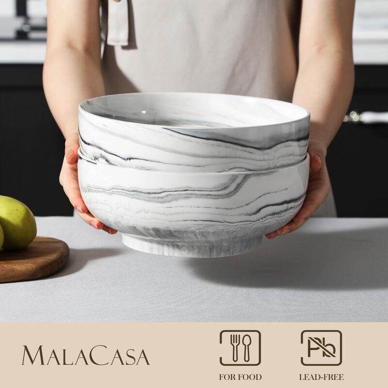 Tazones Para Servir Malacasa 25 cm Pack De 2 Gr... image number null