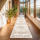 Alfombra Corredor Hazo Haus 183 cm Beige Lavable Y Antideslizante