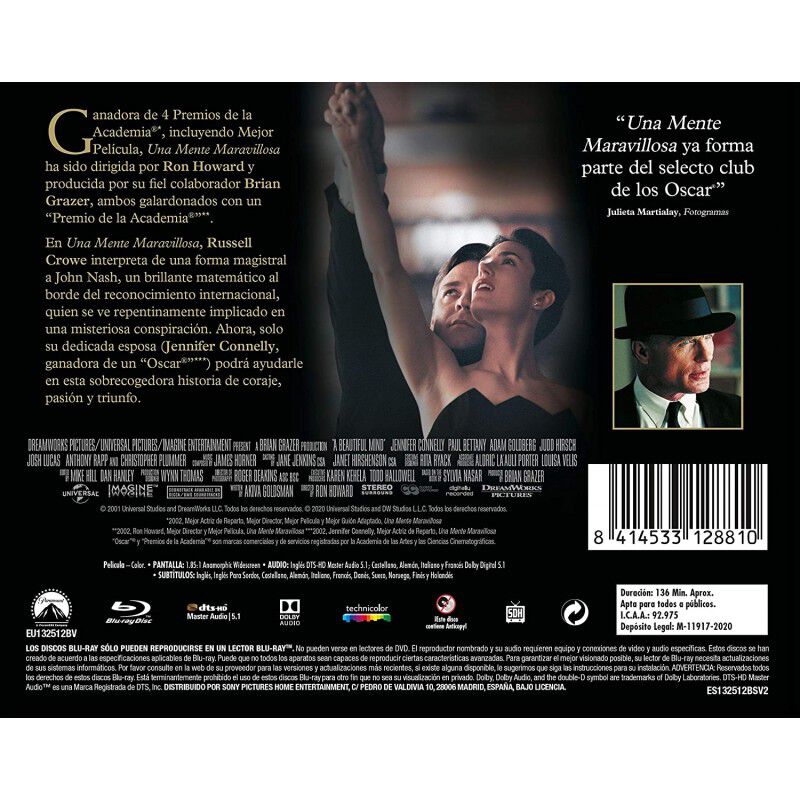 Una Mente Maravillosa -&nbsp; (bd) [blu-ray] image number null