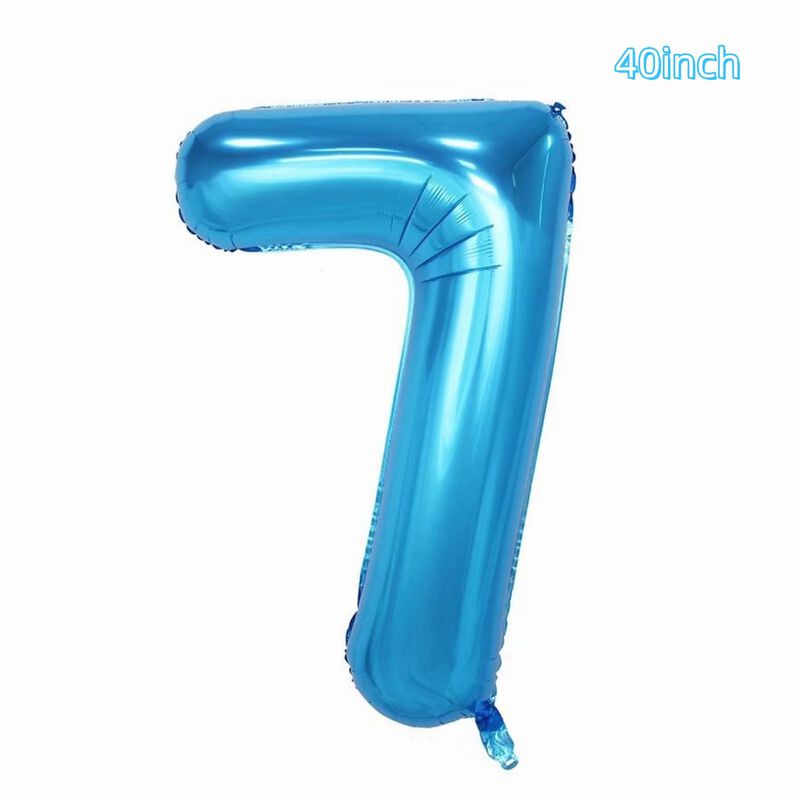 Globo Hengximaoyi 40 pulg. Azul N&uacute;mero 7 Con Av... image number null