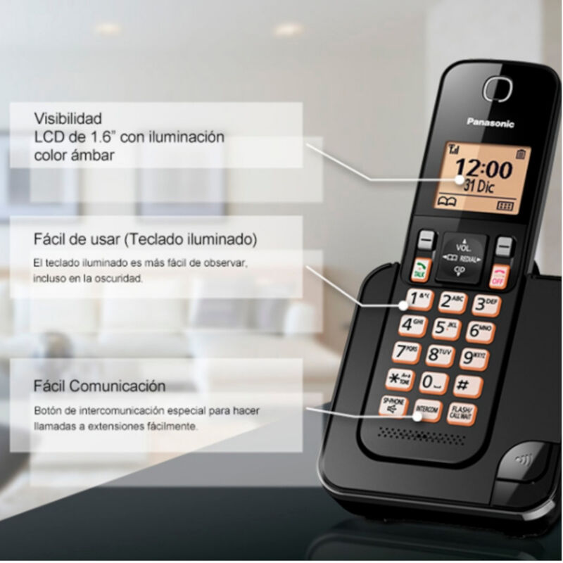 Teléfono Inalámbrico Panasonic KX-tgc352MEB Dos... image number null