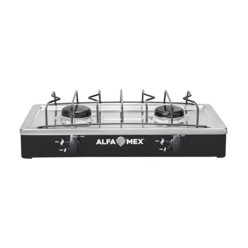 Parrilla de Gas Alfamex 2 Quemadores Negra 304 image number null