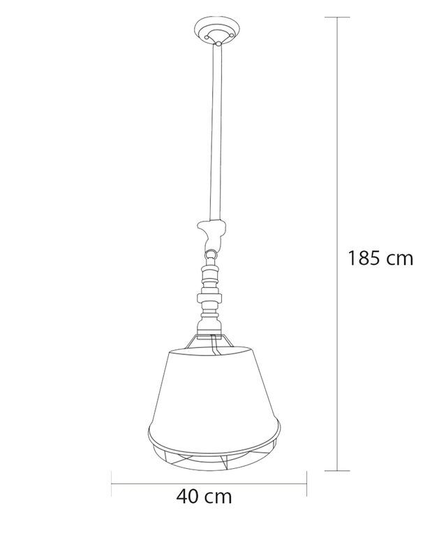 L&aacute;mpara Colgante Factory Vintage Mil Luces image number null