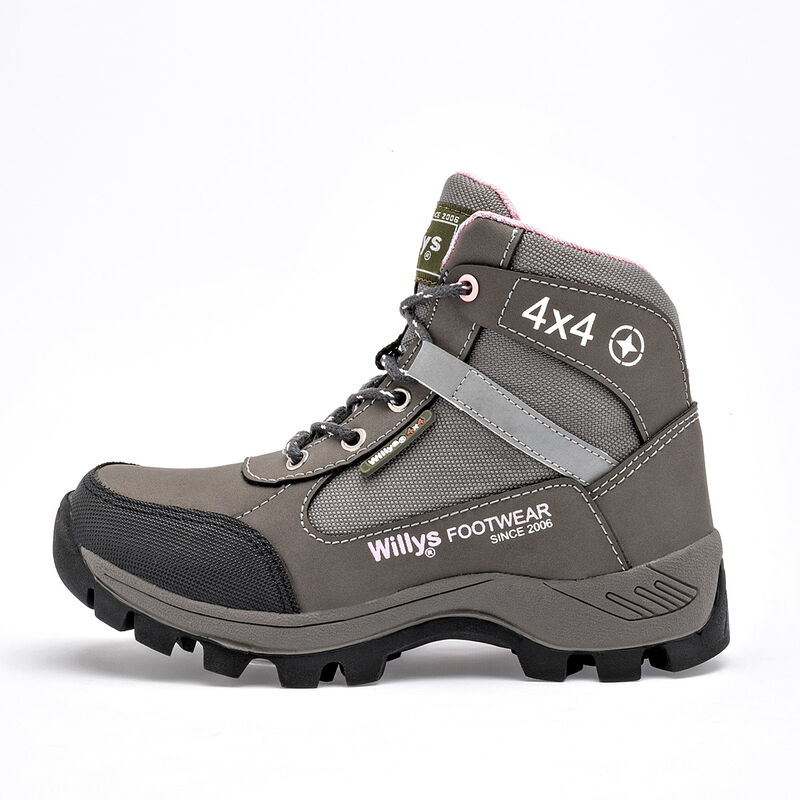 Willys Zapato para hacer hiking para mujer gris... image number null