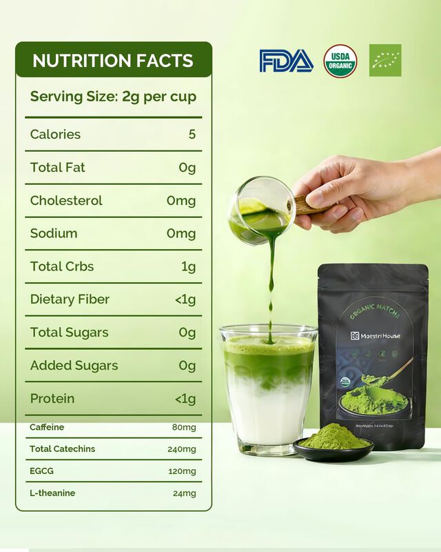 Polvo De Matcha Maestri House 100 g Org&aacute;nico Us... image number null