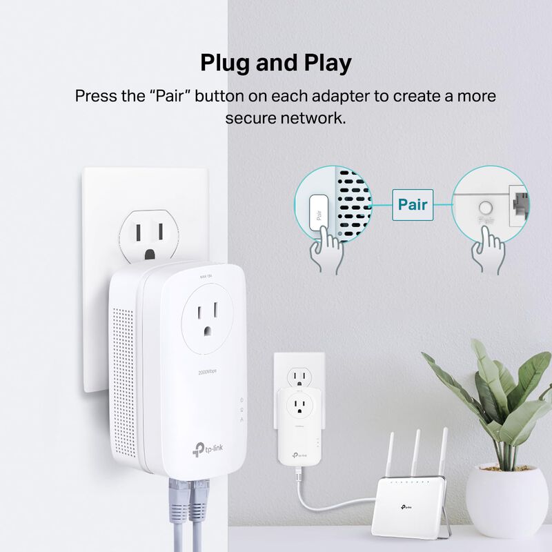 Adaptador Powerline Tp-link Av2000 Tl-pa9020p K... image number null