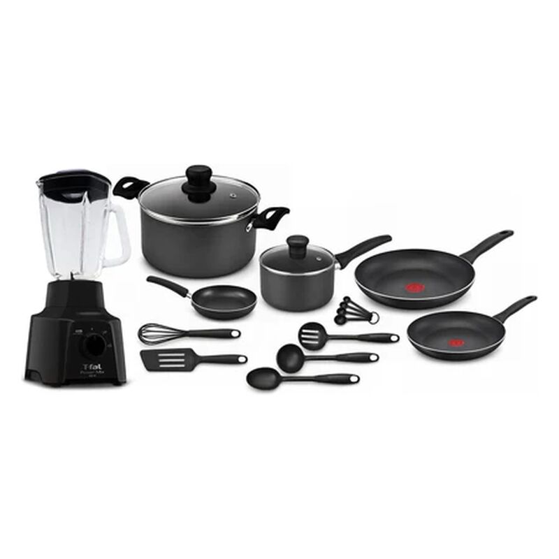 Bateria Cocina T-fal 17 Pzas Negra Base Difusor... image number null