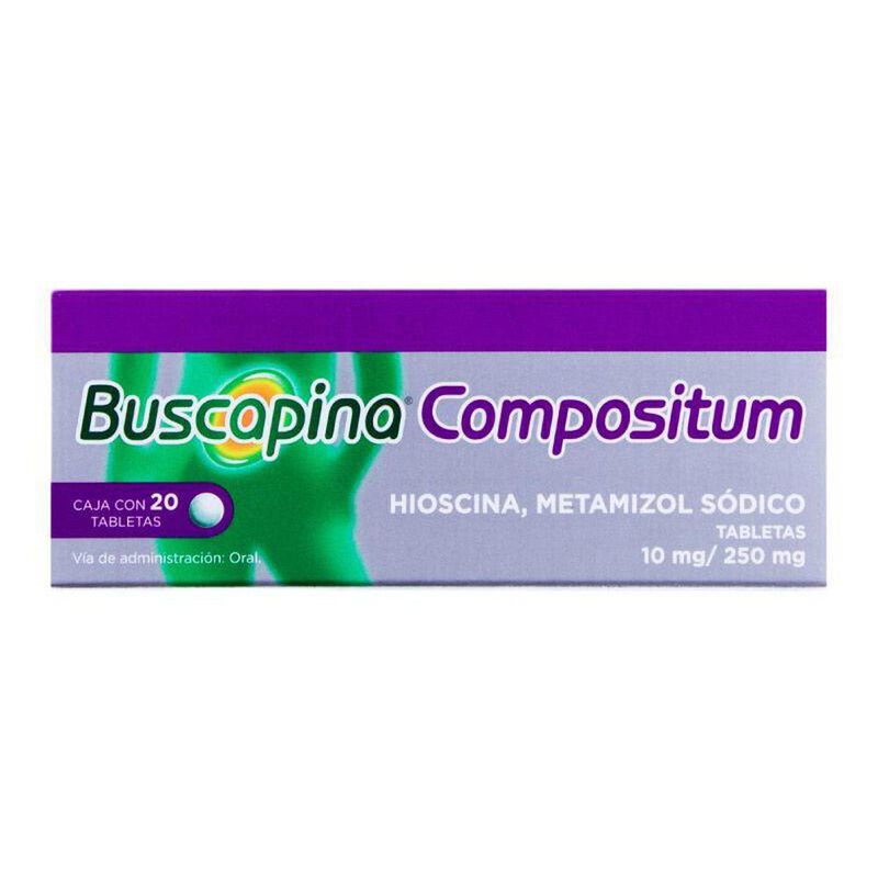 Buscapina 10 mg / 250 mg caja 20 tabletas image number null