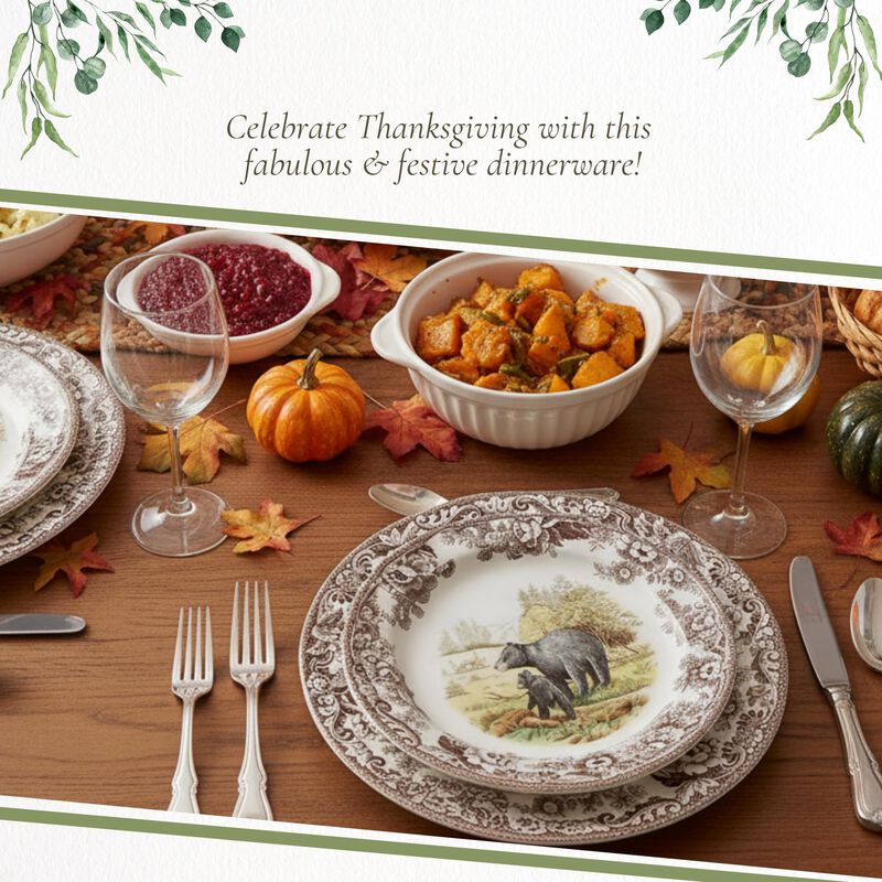 Plato de Cena Spode 27cm con Dise&ntilde;o de Oso en C... image number null