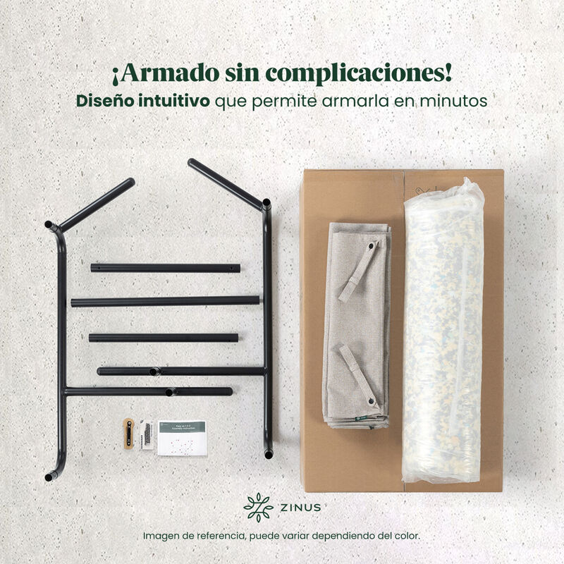 Zinus | Silla De Metal Zinus Ada Con Cojines De... image number null