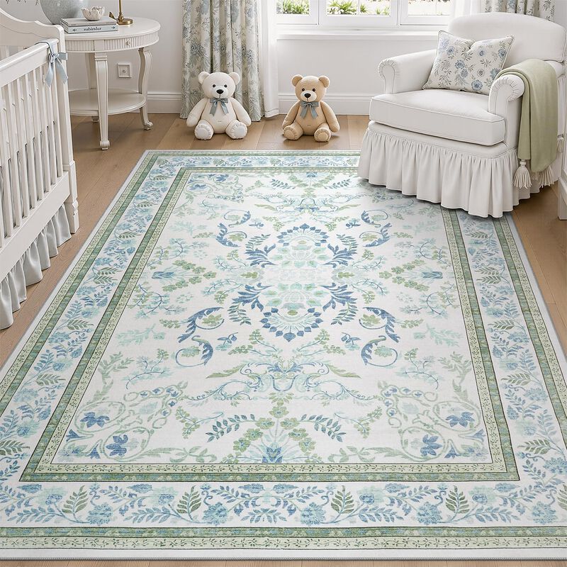 Alfombra Dcx 132x152 cm Azul/verde Lavable Con ... image number null