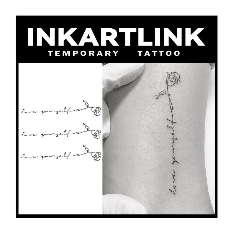 Tatuaje Temporal Inkartlink Rosa &ndash; 2 L&aacute;minas Co... image number null