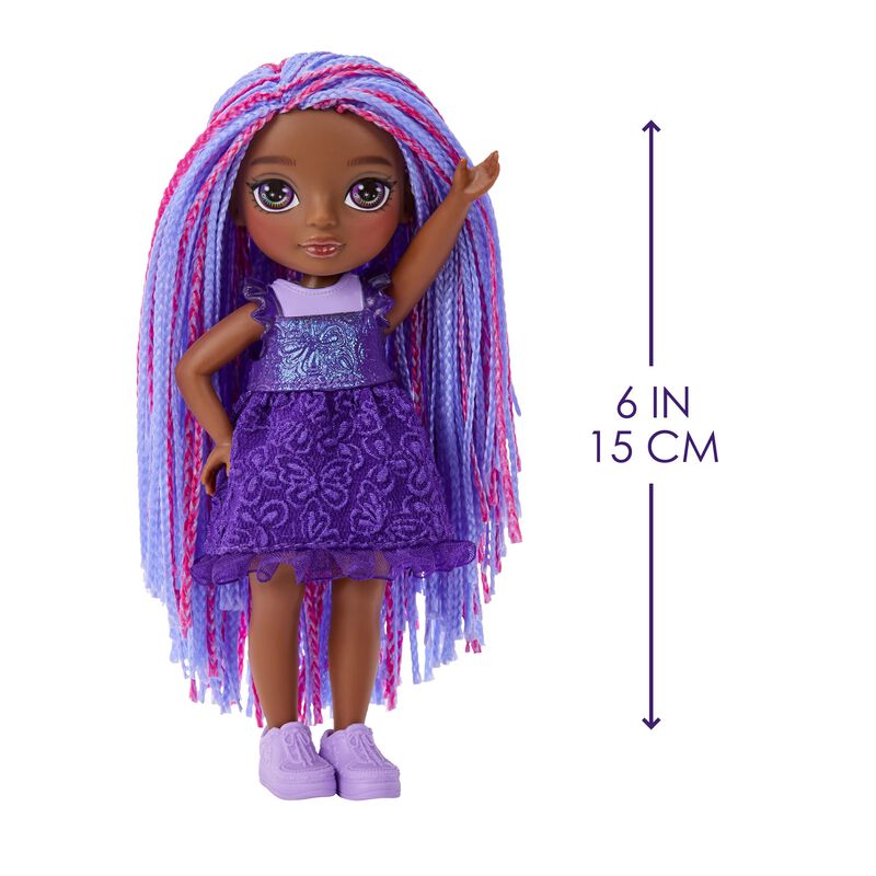 Mu&ntilde;eca Peque&ntilde;a Rainbow High Littles Indigo Bail... image number null