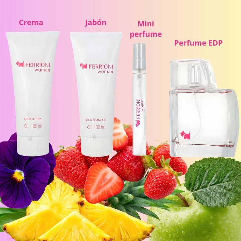 Set Ferrioni Perfume Woman 100ml + Body Lotionl... image number null