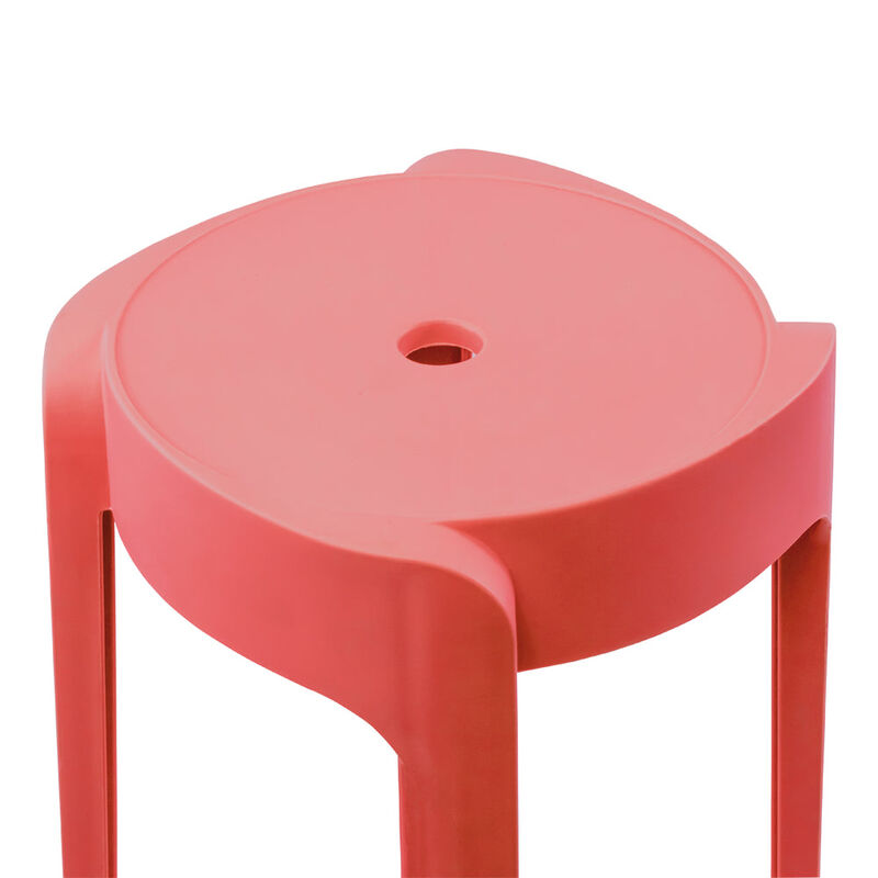 Set de 4 Bancos de Pl&aacute;stico Apilables &ndash; Color R... image number null