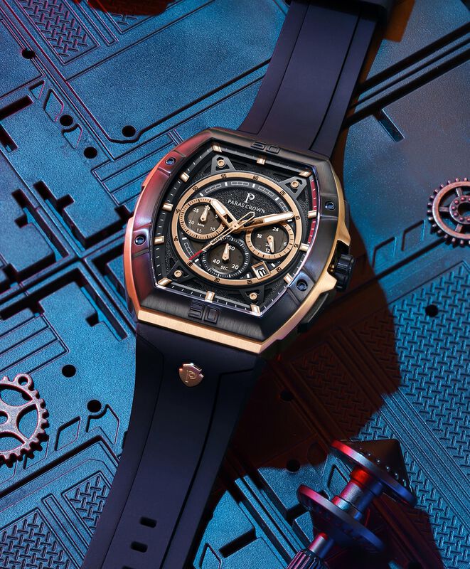 Reloj Pc Paras Crown Tonneau 5atm Resistente Al... image number null