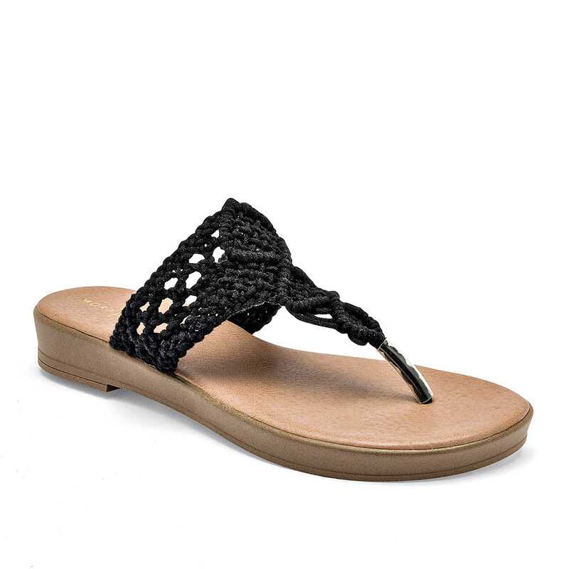 Mora Tierra sandalia cu&ntilde;a para mujer negro cod ... image number null