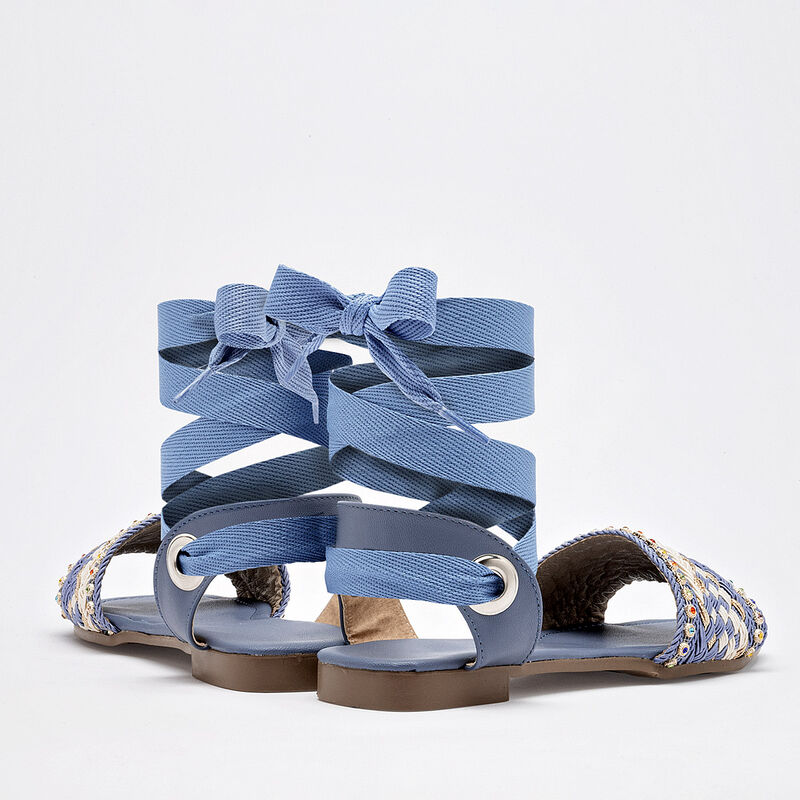 Calzado pasion Sandalia para mujer azul beige o... image number null