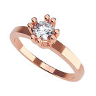 Anillo de Compromiso en Oro Rosa 10K con Circonia -  Talla:6.5/ M438-10R-CZ-65
