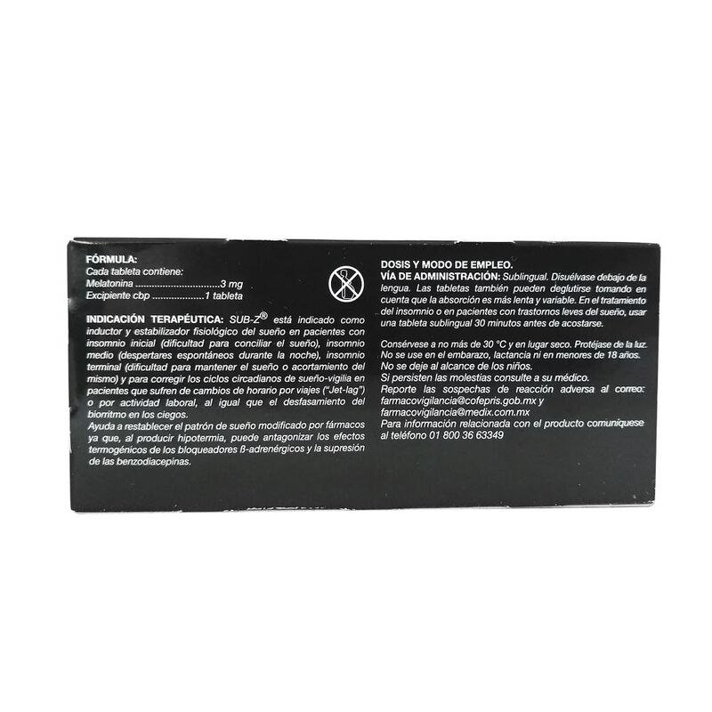 Sub-z 3 Mg 30 Tableta(s) image number null