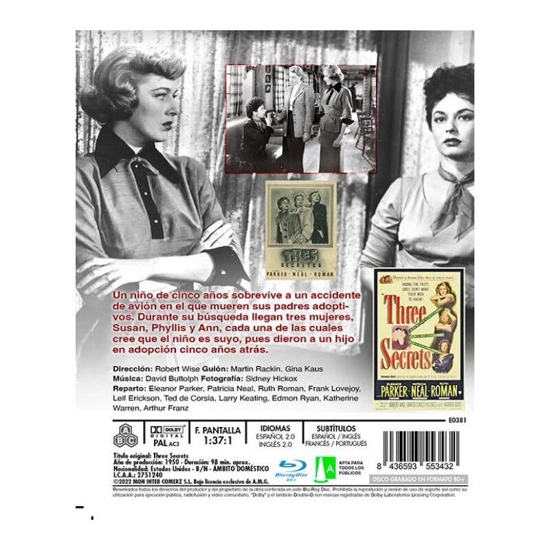 Tres Secretos [Blu-ray R] (1950) image number null