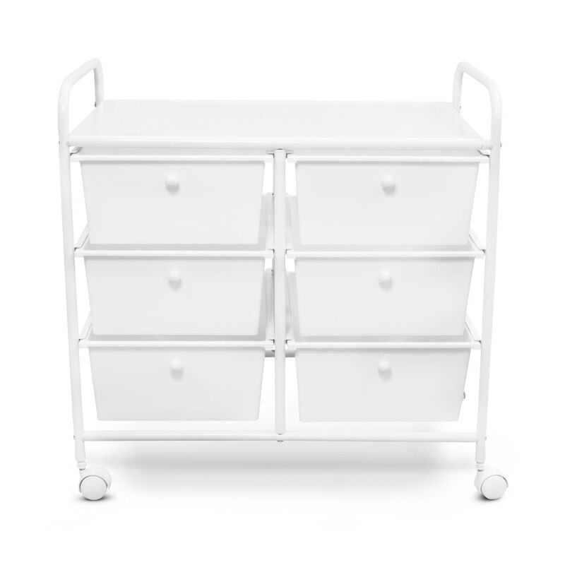 Carrito Organizador Multiusos  Blanco 6 Cajones... image number null