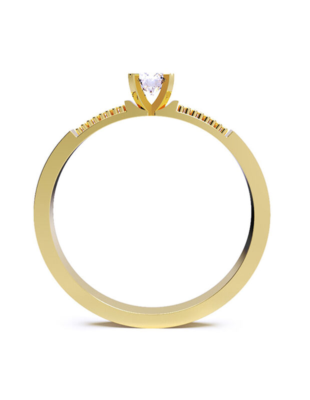 Anillo de Compromiso de 14K con Diamante de Lab... image number null