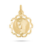 Medalla Circular Virgen Ni&ntilde;a Oro Amarillo 10k Sin Cadena (16mm Aprox)