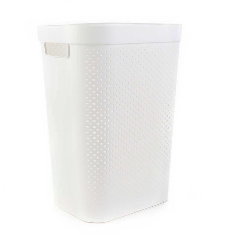 Cesto de Almacenamiento con Tapa Blanco image number null