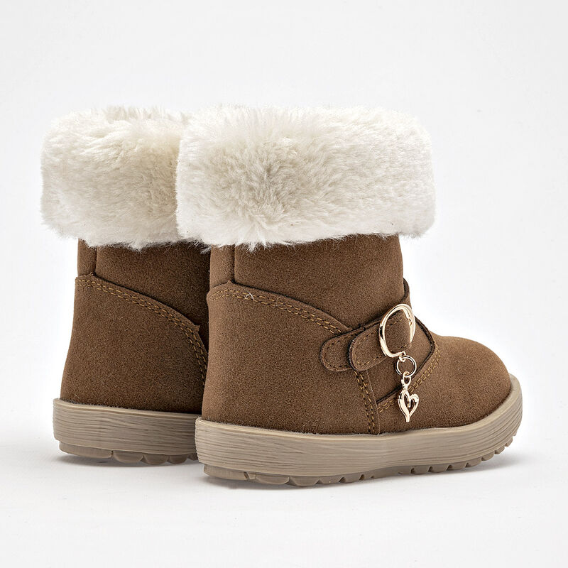 Yondeer Botitas para beb&eacute; ni&ntilde;a. Camel blanco image number null