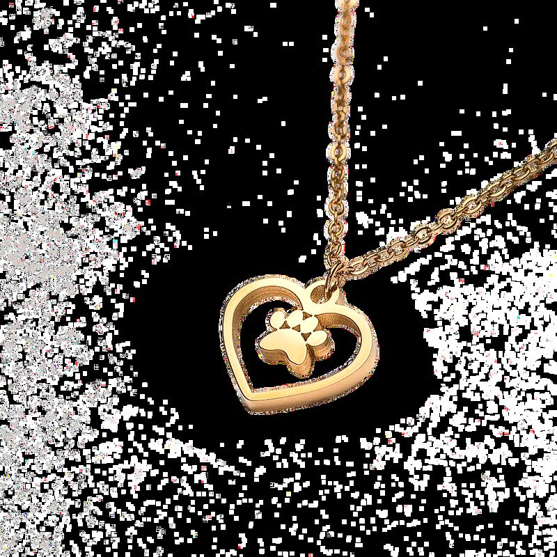 Collares Huella Perro Coraz&oacute;n Regalos Amantes P... image number null