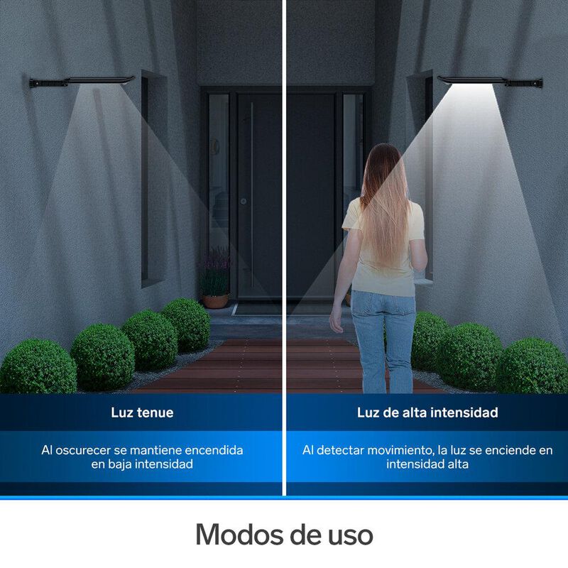 Lámpara Led Con Sensor De Movimiento, Panel Sol... image number null