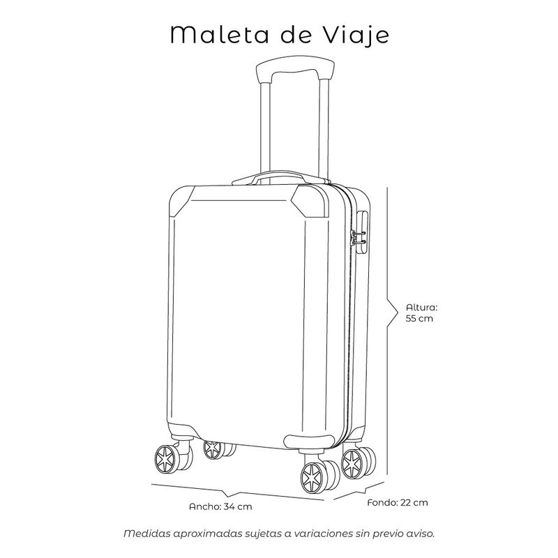 Maleta de Mano R&iacute;gida con Ruedas 10 kg para Via... image number null