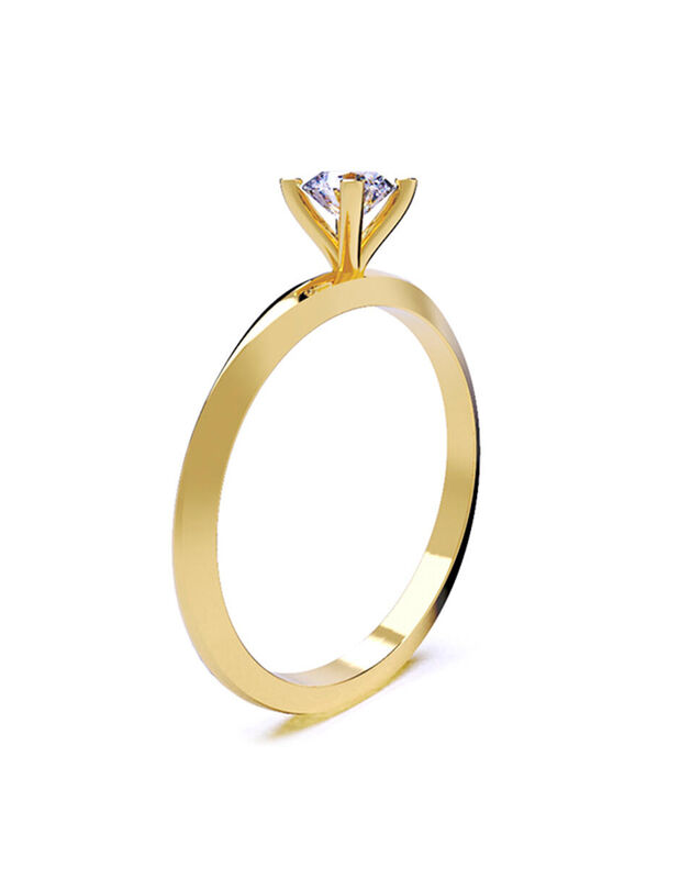 Anillo de Compromiso de 10K con Circonia Talla ... image number null