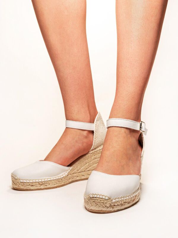 Alpargata de Cu&ntilde;a Media Marga Napa Blanco image number null