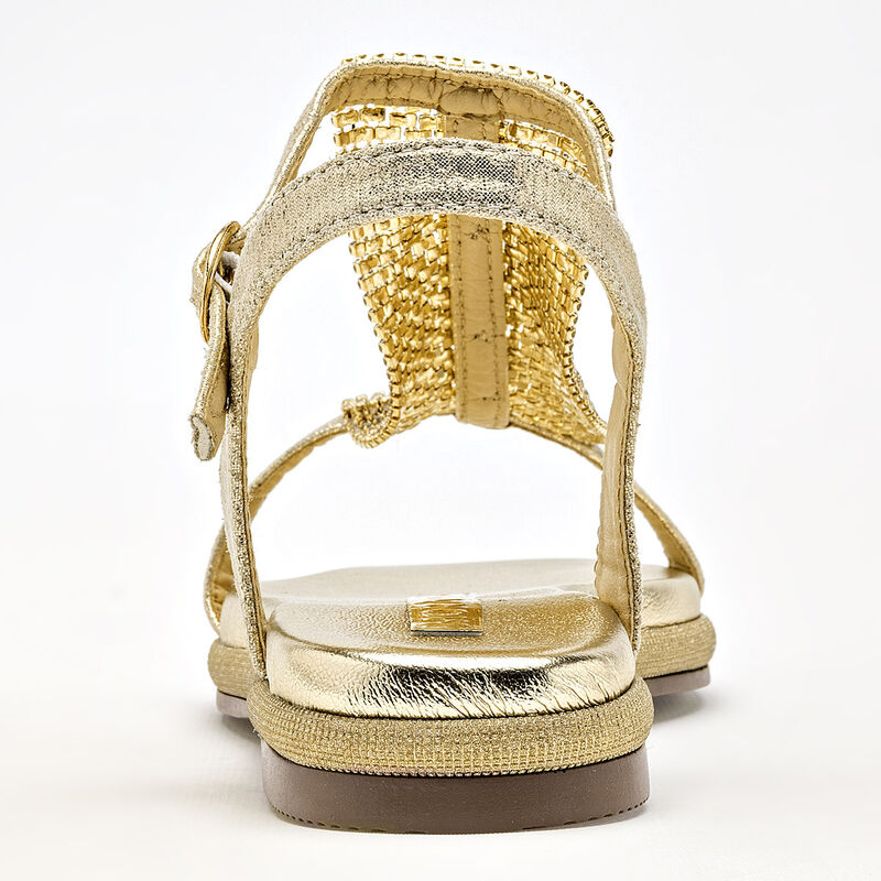 Moramora Sandalia para mujer dorado image number null
