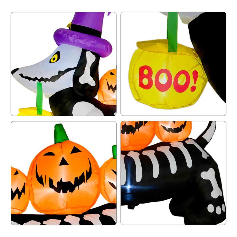 Inflable Halloween Perro Salchicha Embrujado Le... image number null
