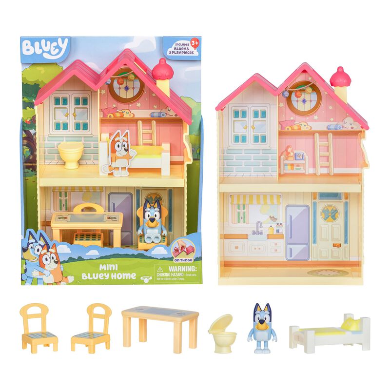 Minicasa Playset Bluey Con Figura Y 5 Piezas De... image number null