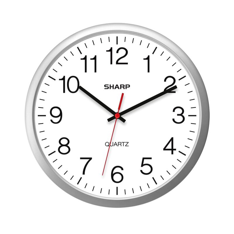 Reloj De Pared Sharp Silver De 35 Cm, Silencios... image number null