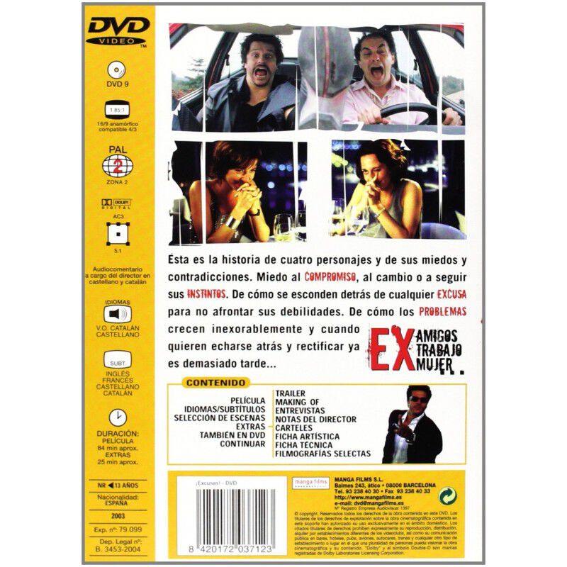 &iexcl;Excusas! [DVD] (2003) Excuses! image number null