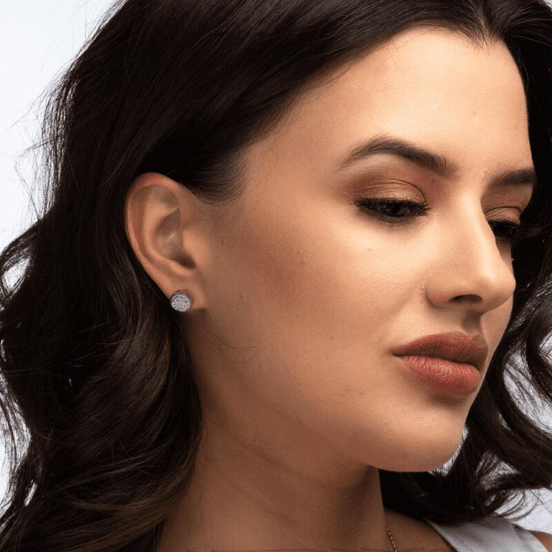 Aretes Acero Inoxidable Mujer Piedra Preciosa C... image number null