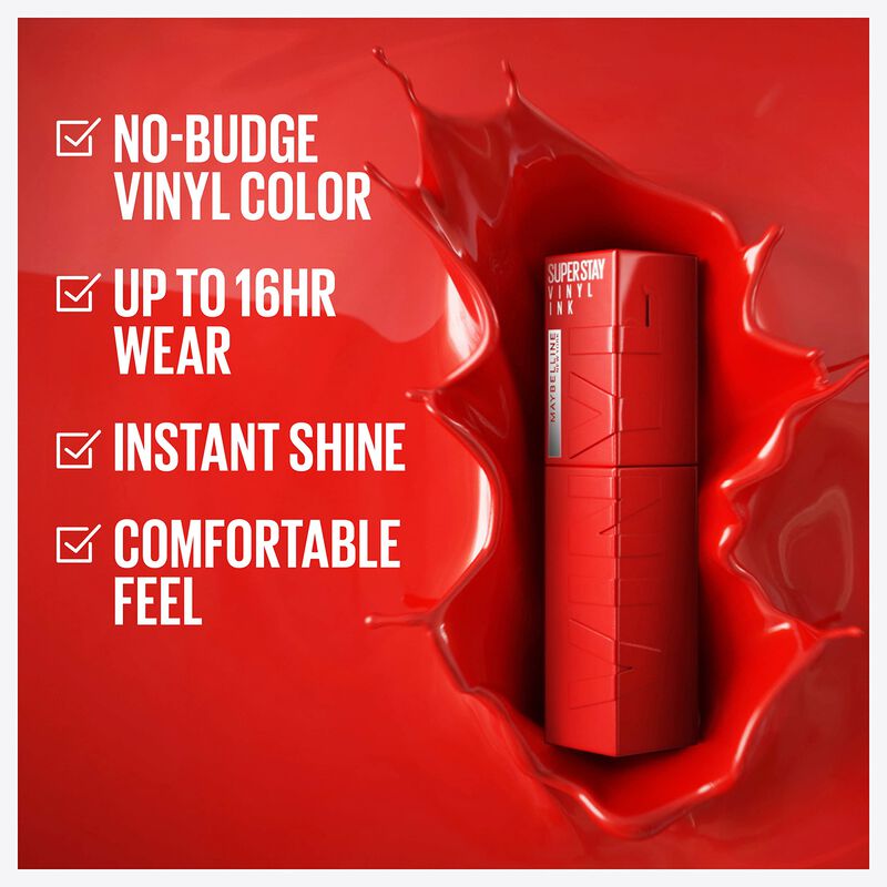 L&aacute;piz Labial Maybelline Super Stay Vinyl Ink Lo... image number null