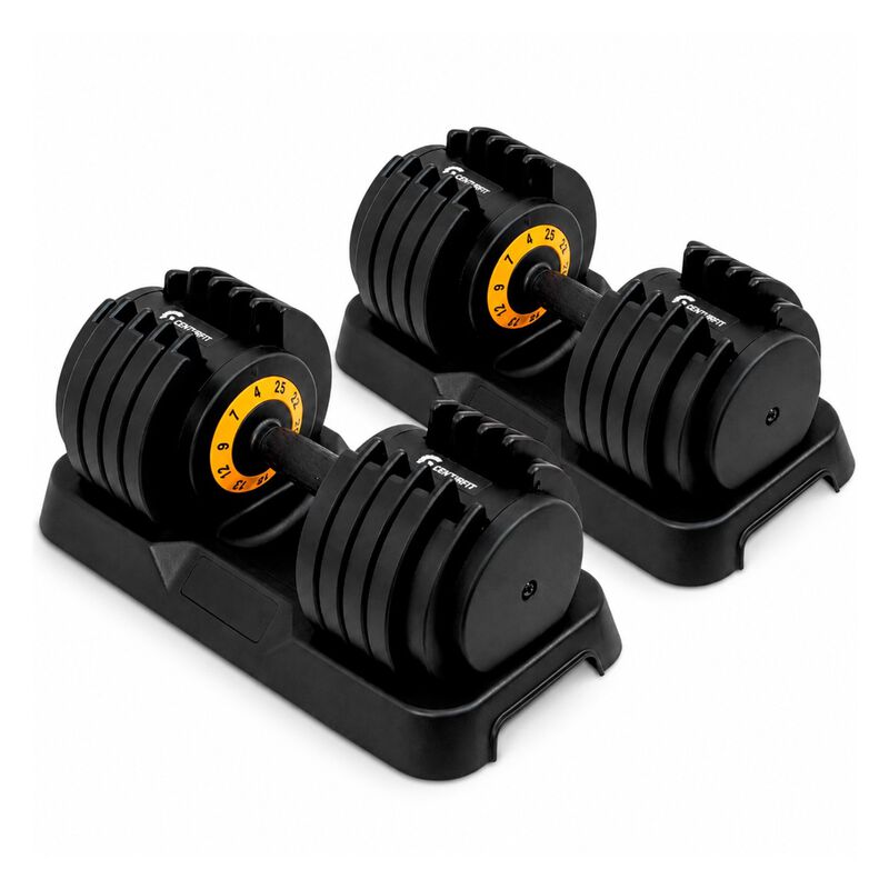 Set 2 Mancuernas Pesas Ajustables 25kg 10 Ajust... image number null